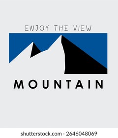 Majestic mountain scenery in a stylized design, perfect for outdoor brands, hiking apparel, and nature lovers.