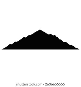 Majestic mountain silhouette black and white.