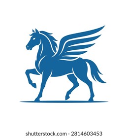 Majestic mythical creature icon representing freedom and power, ideal for logistics or luxury branding.
