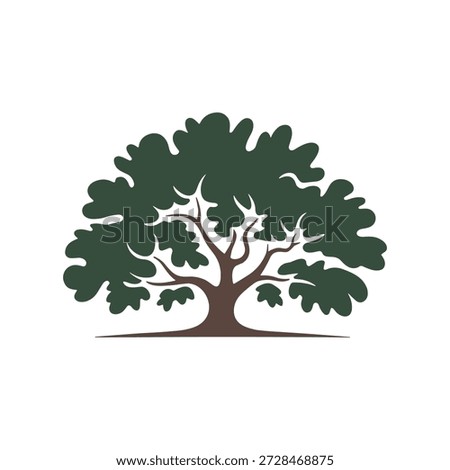 A majestic oak tree with sprawling branches, symbolizing strength and endurance