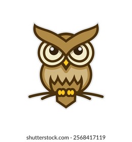 Majestic Owl Logo Vector for Sports Team, Basketball or Esports Fan Club, simple and modern owl logo illustration for company, business, community, team