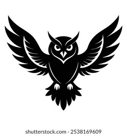 Majestic Owl Wings Spread Logo Design