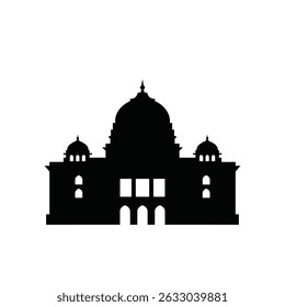 Majestic palace silhouette architectural landmark