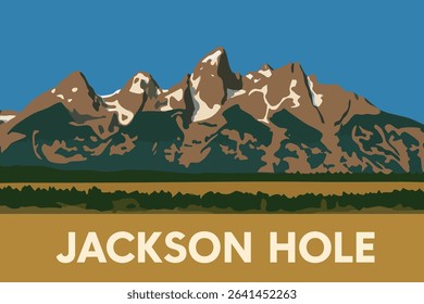 The majestic peaks of the Grand Tetons in Jackson Hole offer a rugged and breathtaking landscape, perfect for outdoor adventures and stunning nature photography