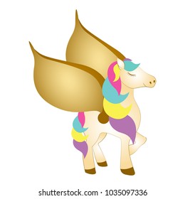 Majestic pegasus. Fantasy creature