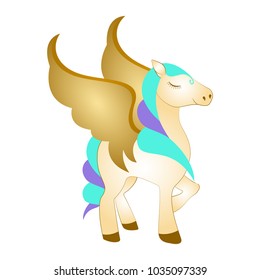 Majestic pegasus. Fantasy creature