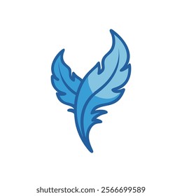 Majestic Phoenix Feather Icon Illustration Design