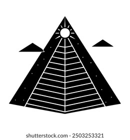 Majestic Pyramid Vector Illustration: Ideal for Ancient and Historical Designs