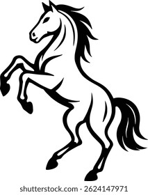 Majestic Rearing Stallion Silhueta design