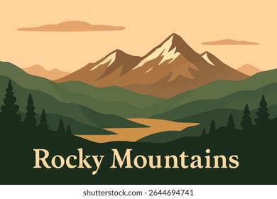 The majestic Rocky Mountains of Colorado, offering snow-capped peaks and wide-reaching views, perfect for outdoor exploration and breathtaking adventures