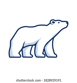 majestic scary ice bear from frosty north pole vector illustration design	
