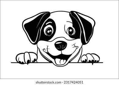 Majestic Sloughi dog peeks with graceful allure. EPS file perfect for commercial use.