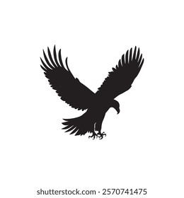 Majestic Soaring Eagle Silhouette - Symbol of Freedom and Power