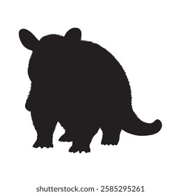 Majestic Solid Black Aardvark Silhouette for Logos and Branding - Aardvark Vector - Aardvark Illustration