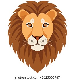 Majestic Standing Lion Silhouette Vector.