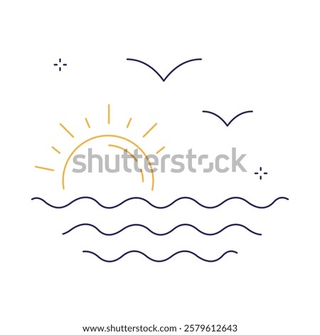 Majestic Sunset Glow Vector Icon Design