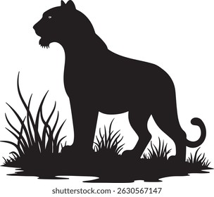 Majestic tiger vector illustration capturing the essence of wilderness and power. Ideal for branding, wildlife conservation, and adventure-themed designs.