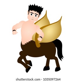 Majestic winged centaur. Fantasy creature