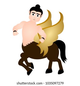 Majestic winged centaur. Fantasy creature