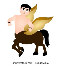 Majestic winged centaur. Fantasy creature