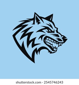 majestic wolf logo, wolf logo, wolf logo black and white with vector design
