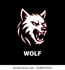 majestic wolf logo, wolf logo, wolf logo black and white