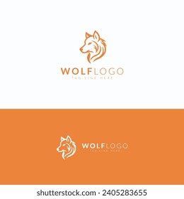 A Majestic Wolf Logo template