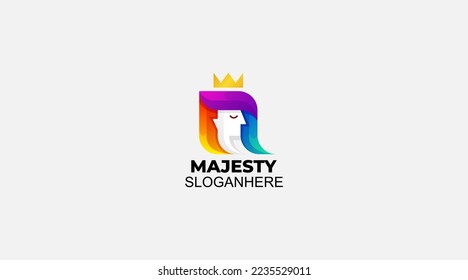Plantilla de diseño vectorial del logotipo de Reina de Majestad