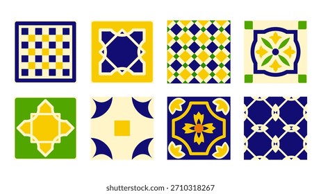 Majolica Keramikmuster wiederholen — Mediterranes Erbe Ornament, perfekt für Küche, Innenfliesen, Dekorationsprojekte oder Stoffdruck