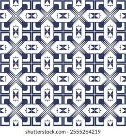 Majolica pottery-inspired seamless tile design blending vibrant Islamic, Ottoman, Indian, and Spanish azulejo patterns, creating a stunning and timeless patchwork effect.