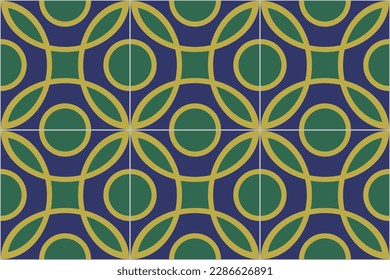 Majolica Tile 4 Seamless Pattern