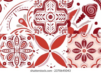 Stencil Flowers Motifs