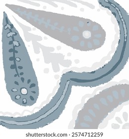 Majolica Vector Pattern. Ceramic Background. Vintage Talavera Border. Grey and White Sicilian Mosaic.Ethnic Square Tile. Watercolor Azulejo Seamless Design. Portuguese Patchwork Ornament.