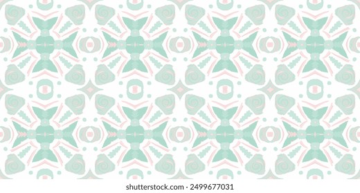 Majolica Vector Pattern. Vintage Talavera Border. Sicilian Mosaic.Ethnic Square Tile. Ceramic Background. Watercolor Azulejo Seamless Design. Portuguese Patchwork Ornament.