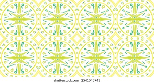 Majolica Vector Pattern. Vintage Talavera Border. Watercolor Azulejo Seamless Design. Portuguese Patchwork Ornament. Ceramic Background. Sicilian Mosaic.Ethnic Square Tile.