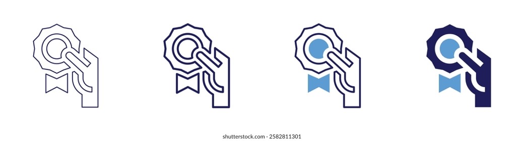 Major achievement icon in 4 different styles. Thin Line, Line, Bold Line, Duotone. Duotone style. Editable stroke.