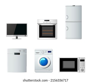 Major Appliances Vector Set Eps