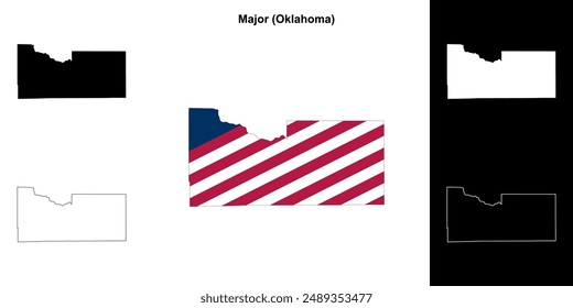 Major County (Oklahoma) outline map set