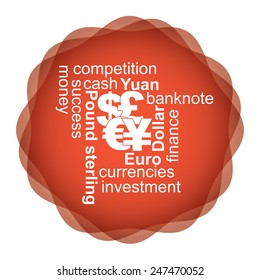 Major currencies, financial concept, illustration for your design