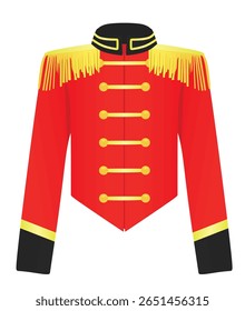 Major drummer costume uniform. vector