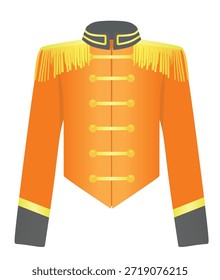 Traje de baterista importante uniforme. Vector
