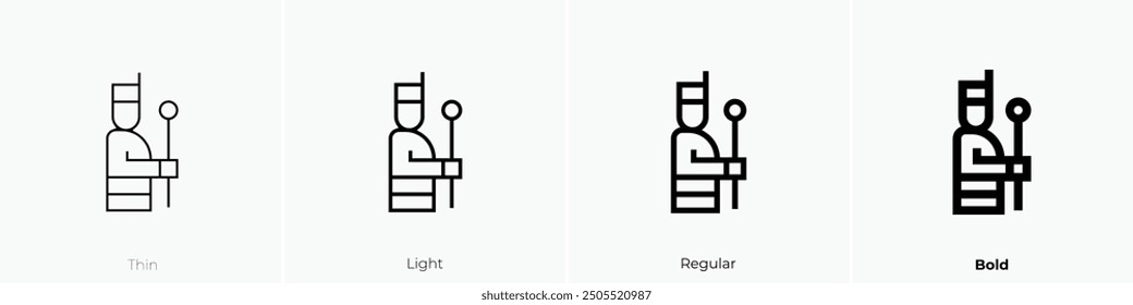 major icon. Thin, Light Regular And Bold style design isolated on white background