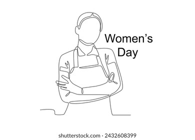 Major improvements and changes have been made. Women day one-line drawing