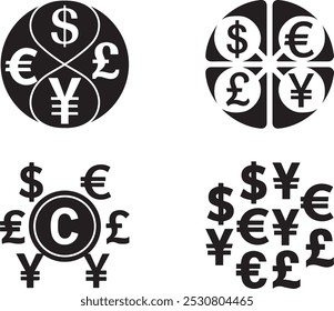 Major International Currencies: A Visual of Popular Global Symbols.