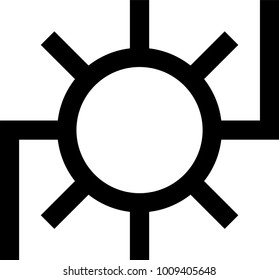 Major Japanese map symbol Power station and substation.This is a vector illustration.