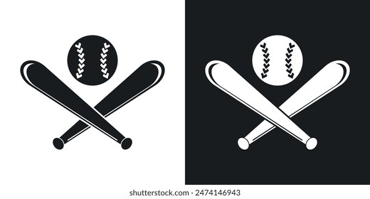 Major League Baseball Icon Set. Professional Sport Symbols Vector.