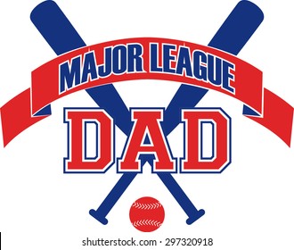 Major League Dad vector Illustration