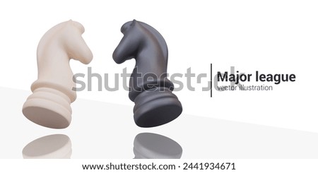 Major League. Professional level, struggle for titles. Vector advertising composition