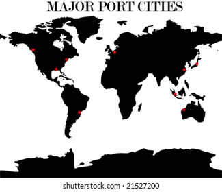 Major Shipping Ports MAP