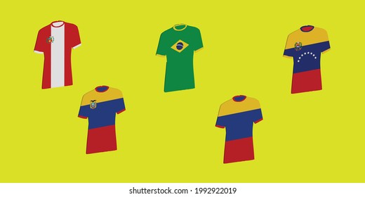 Major Soccer tournament which is taking place at South America. All the flag of the competition participant